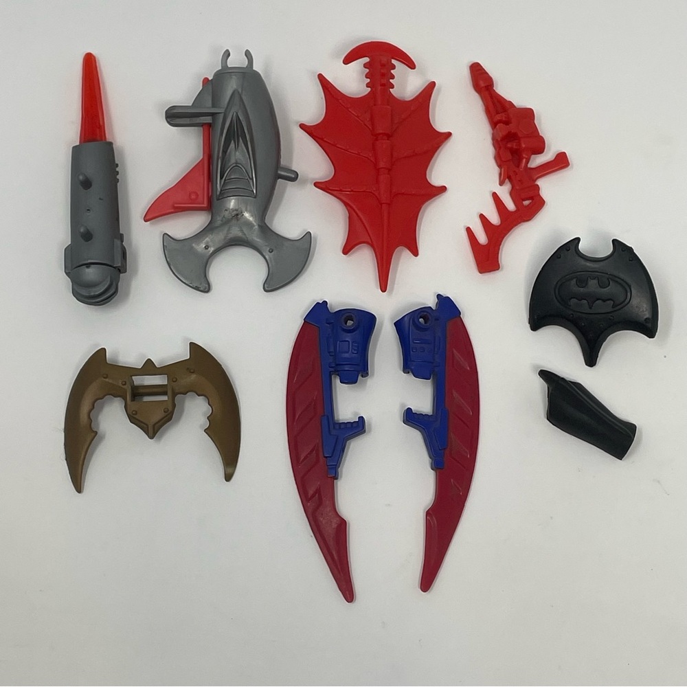 Vintage 1990s Batman & Robin Action Figure Weapons‎ Accessories Lot of 9 Mixed